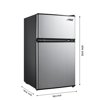 Arctic King 3.2 Cu Ft Two Door Mini Fridge with Freezer, Stainless Steel