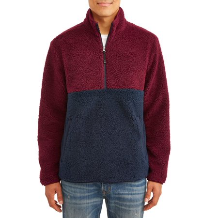 George Men's and Big Men's Boucle Half Zip Sweater, up to Size 5XL