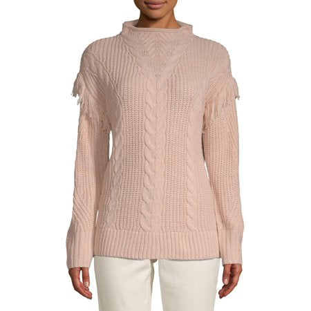 Time and Tru Crewneck Cable Sweater Women's